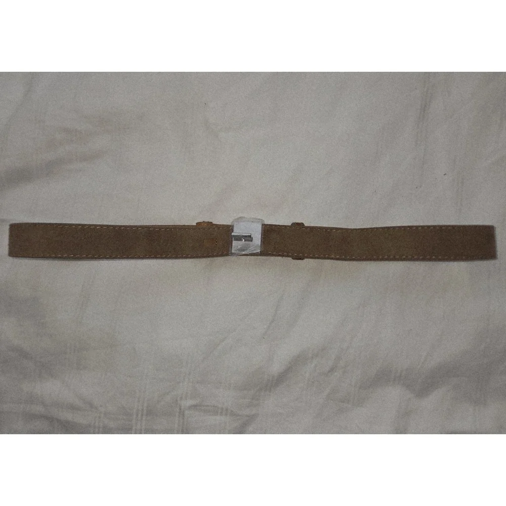Commense Brown Suede Leather Belt Adjustable‎ Metal Buckle Fashion Accessory